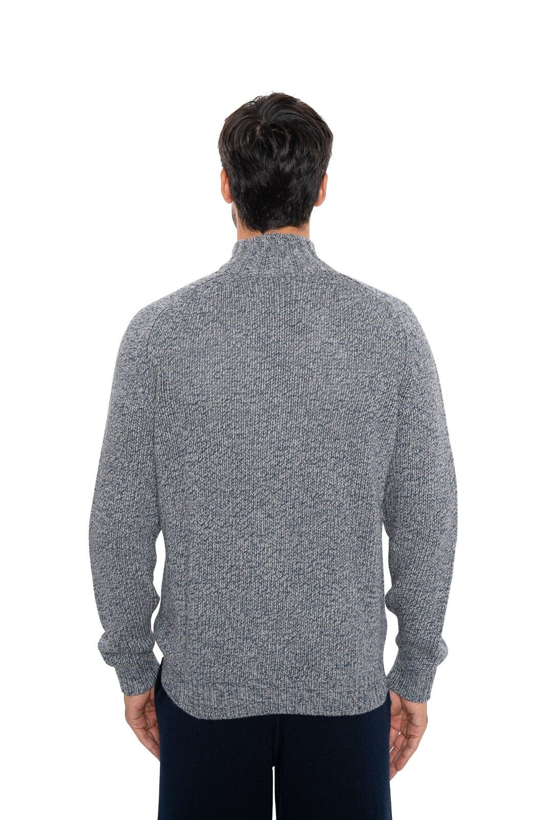 $1600 FEDELI "Breton" Blue Cardigan Jacket Zip Cashmere Blend 40 US / 50 EU