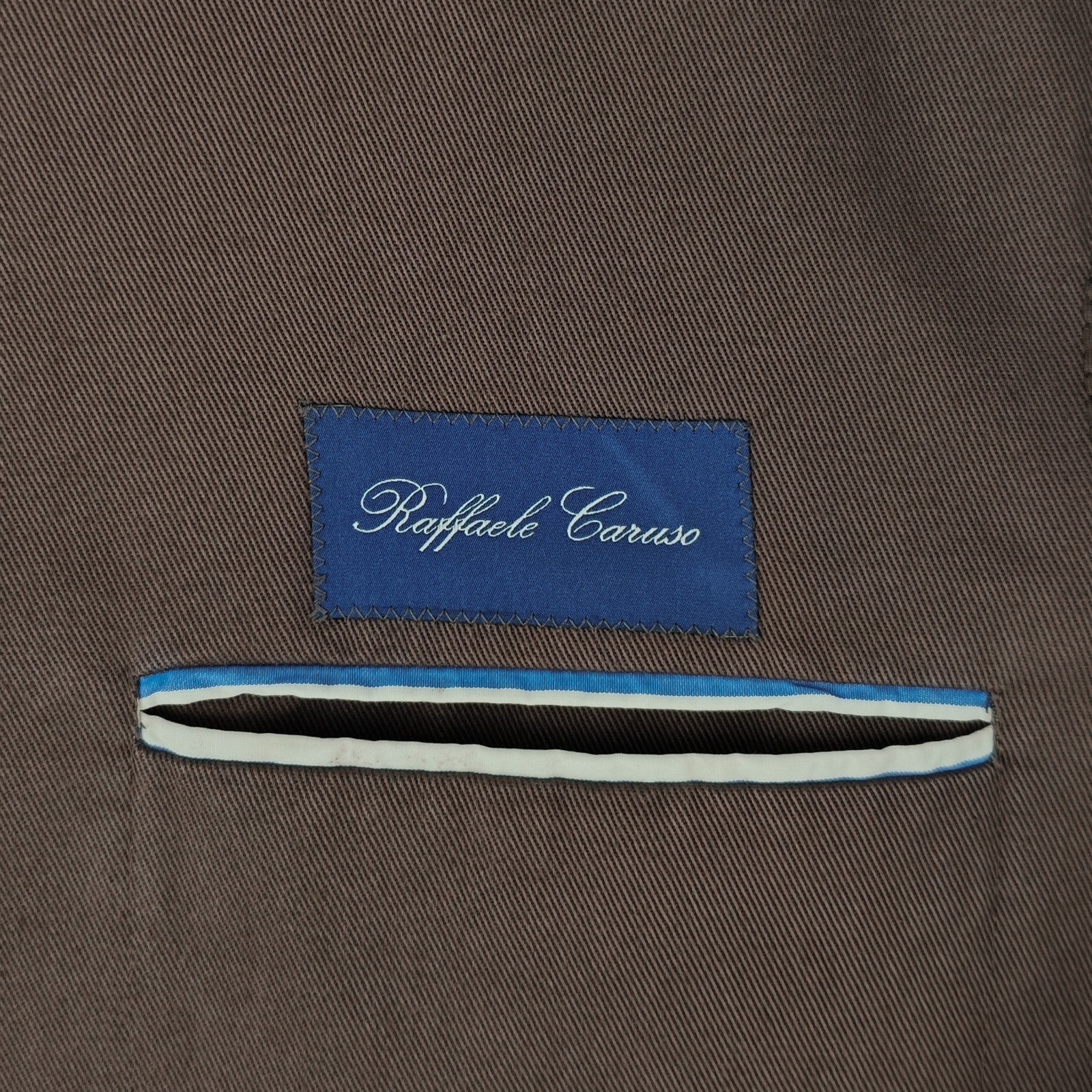 1450$ RAFFAELE CARUSO Brown Cotton Jacket Sport Coat Made in Italy 40 US / 50 IT