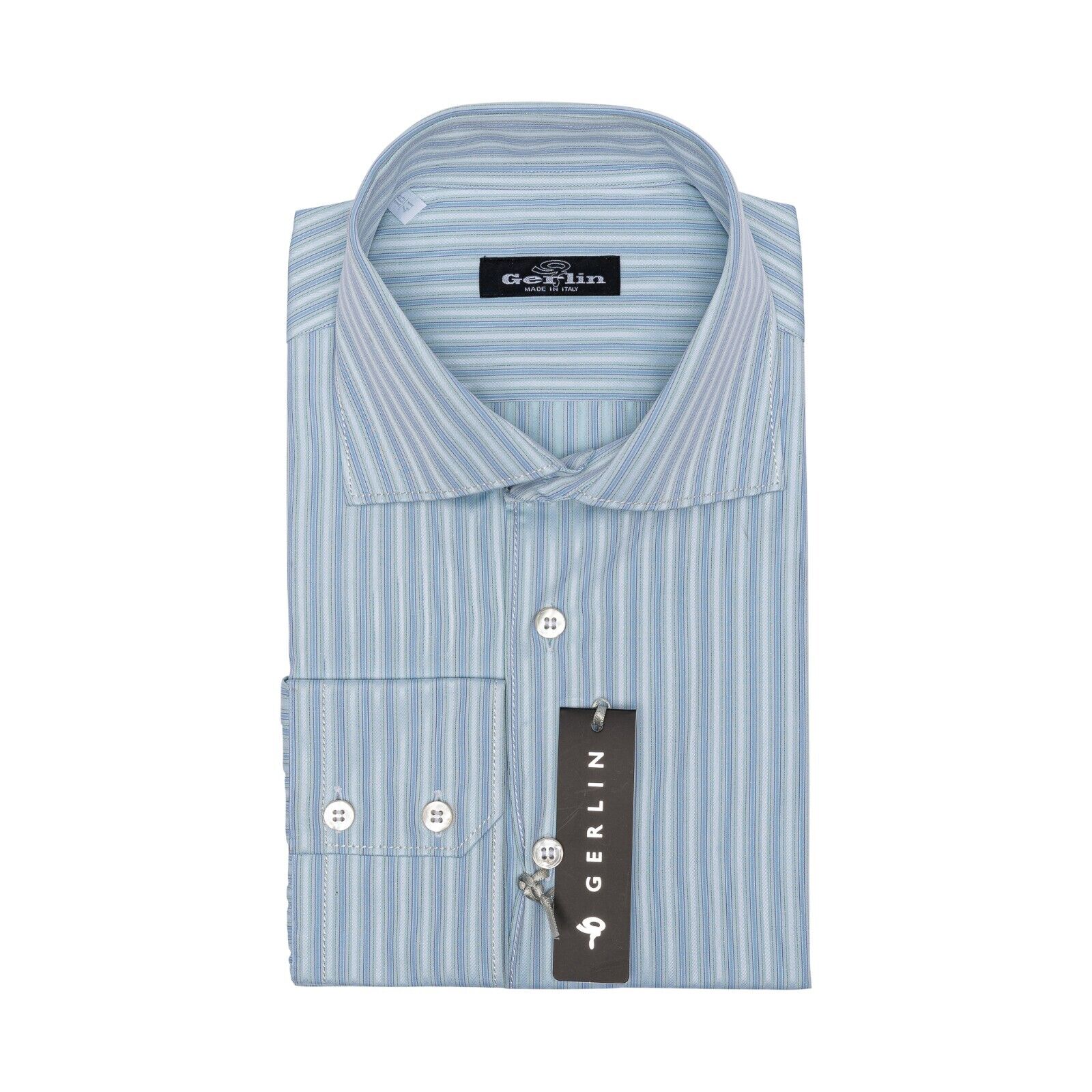 690$ LUXURY GERLIN Shirt SUPRALUX ALUMO Cotton 16 - 41 - 2H BIJAN