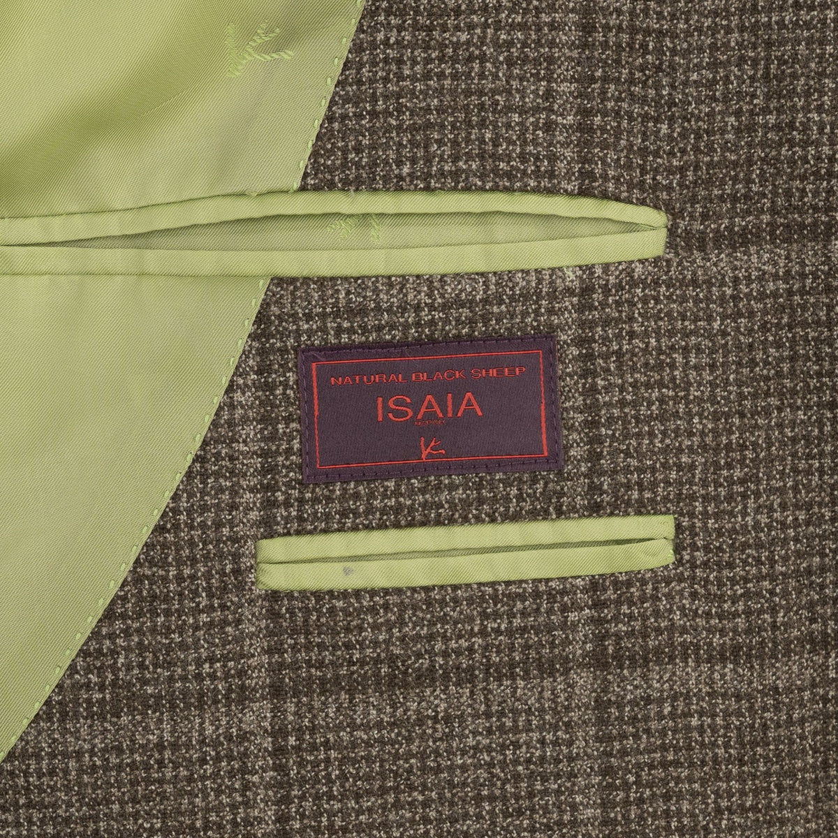 $6850 ISAIA NAPOLI "Marechiaro" Beige Suit Hand-Sewn Black Sheep Wool
