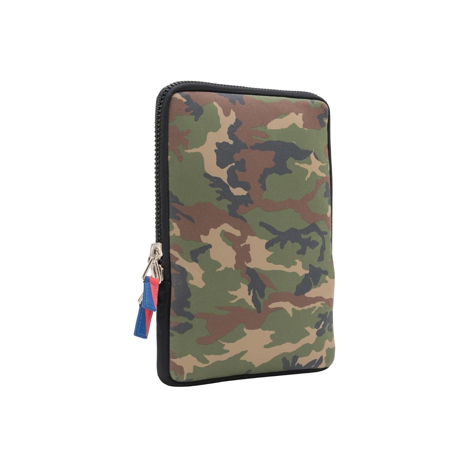 $149 Testoni Bologna Camouflage Fabric Pochette + Detachable Shoulder Strap