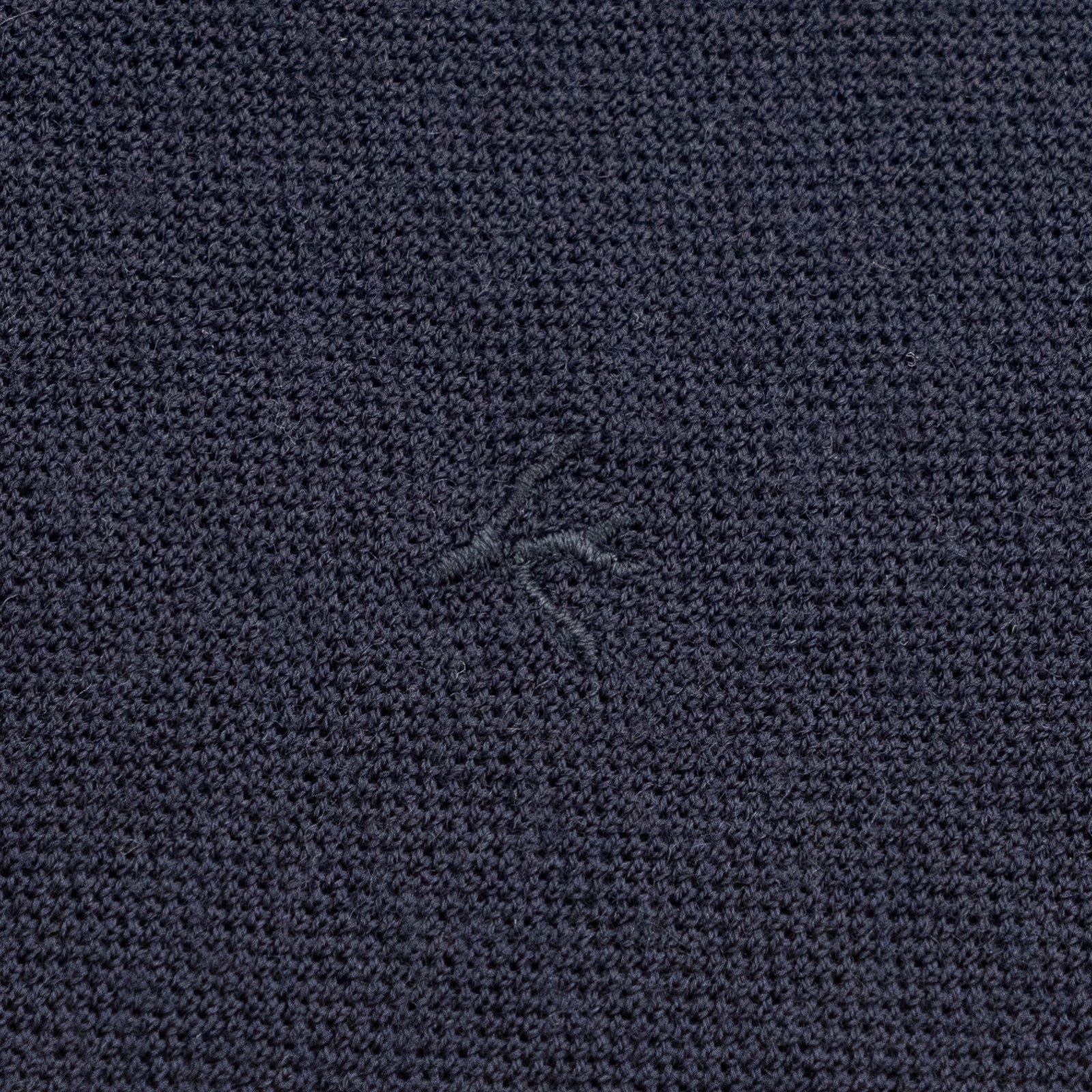1100$ ISAIA NAPOLI Blue Navy Handmade Polo Zip Short Sleeve Knit Wool