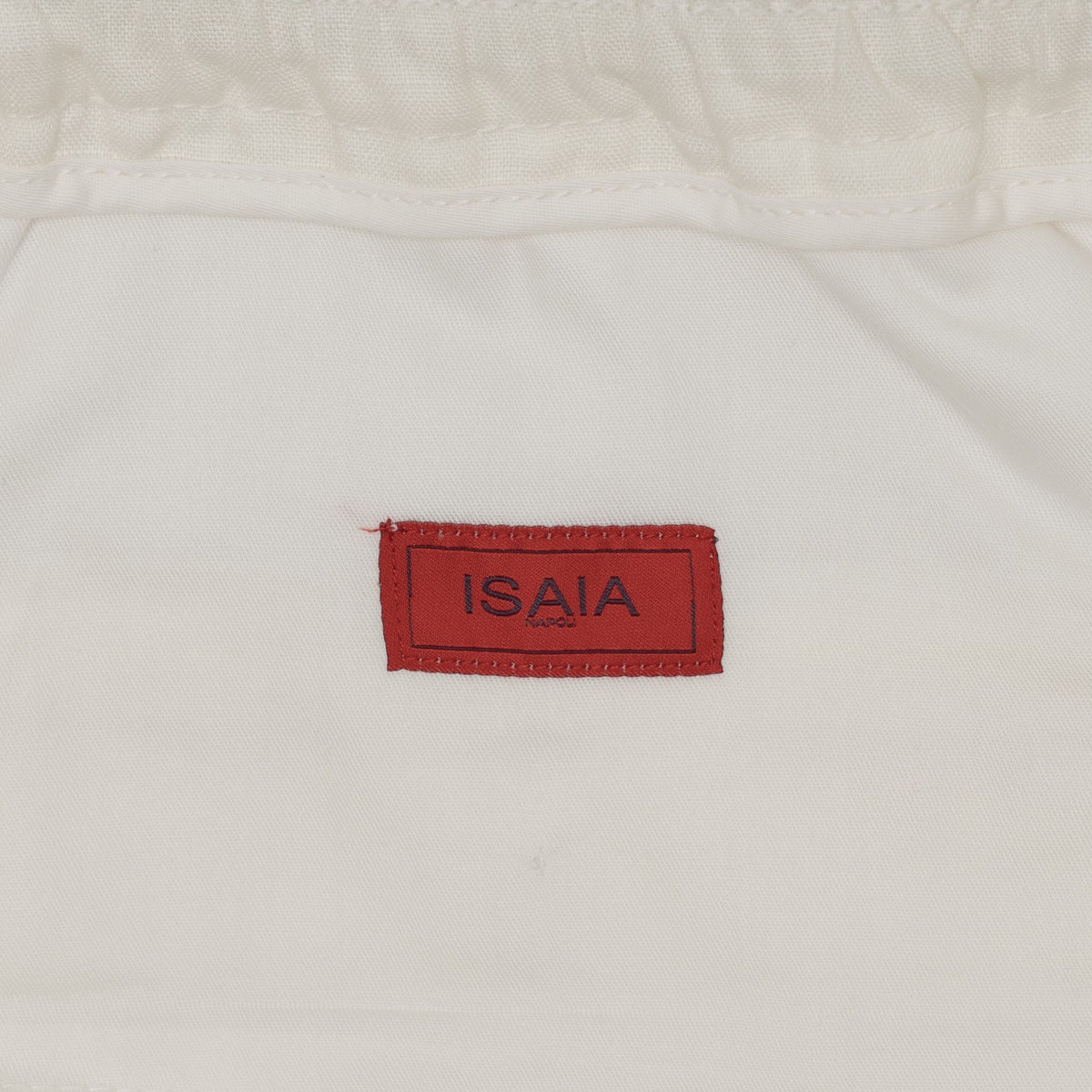 1150$ ISAIA White Drawstring Pant 100% Linen Regular Fit 38 US / 54 IT