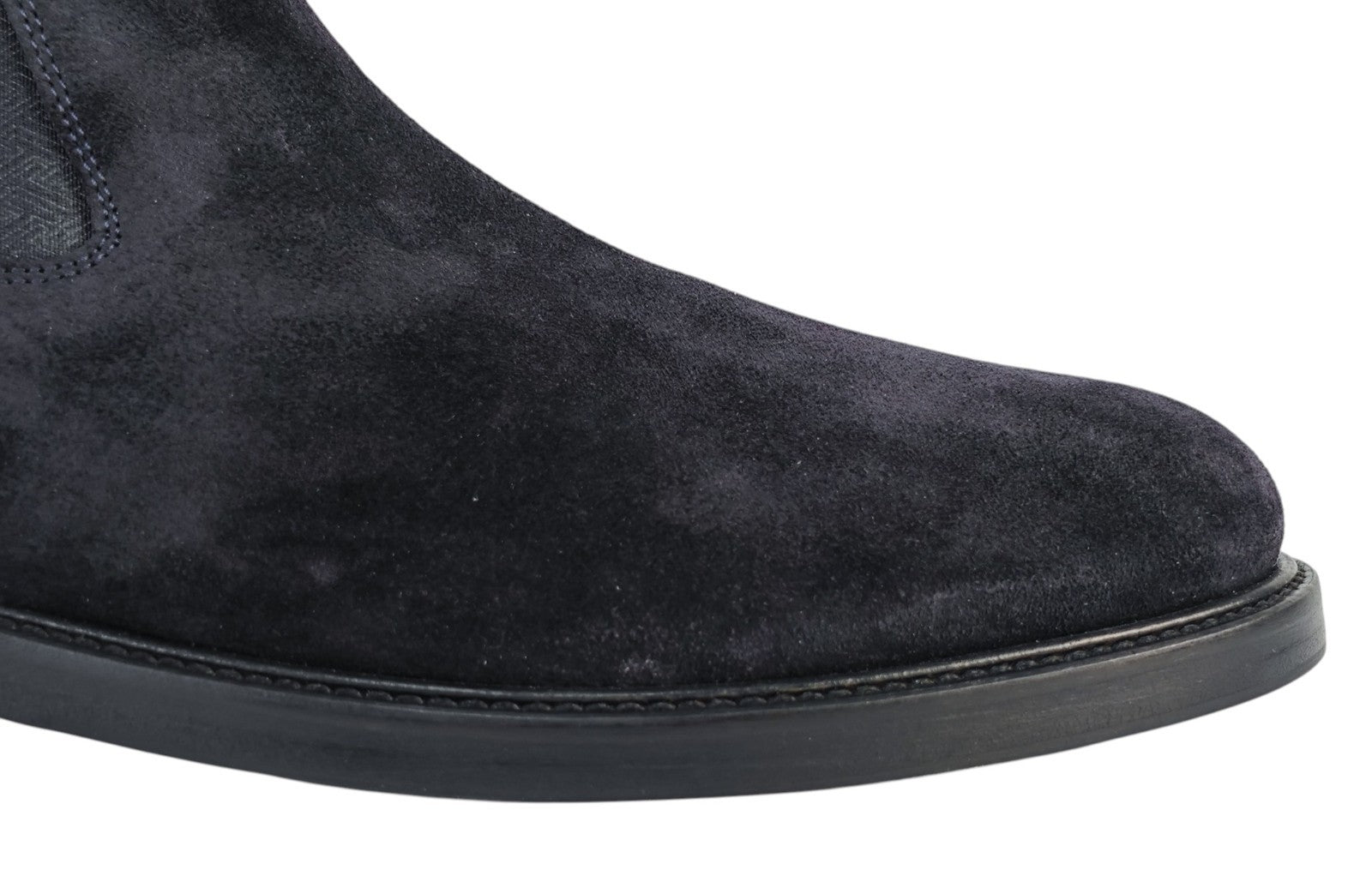 1350$ TESTONI "Vietri" Blue Chelsea Boot Shoes Eco Suede 8 UK / 9 US / 42 IT