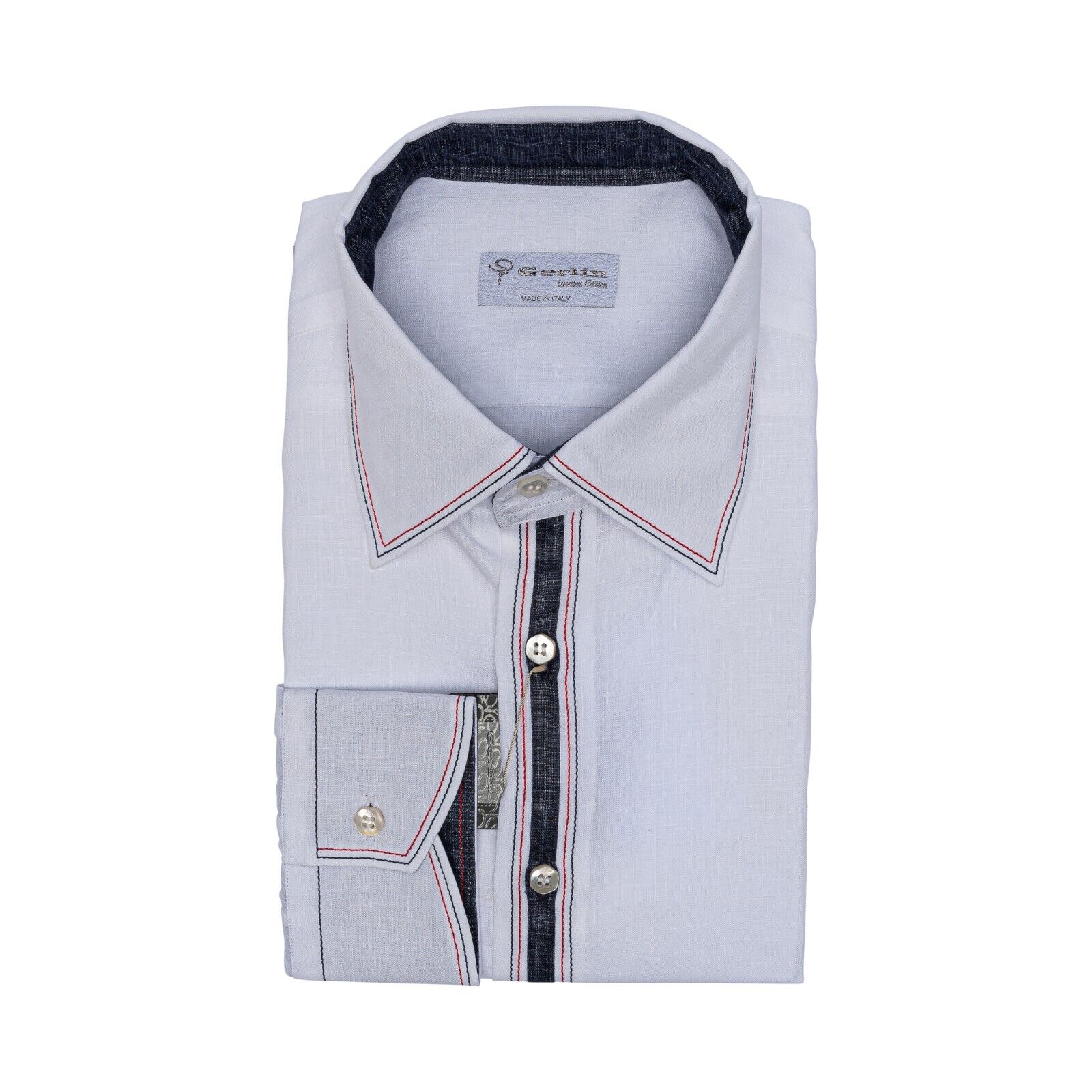 690$ LUXURY GERLIN Shirt White SUPRALUX ALUMO Cotton 16 - 41 4AM BIJAN
