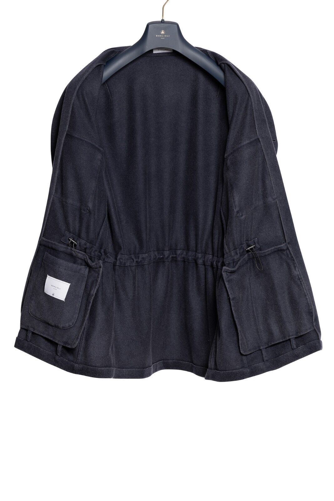 $2800 BOGLIOLI Blue Field Jacket Coat 100% Cashmere Dyed Process 46 US / 56 EU