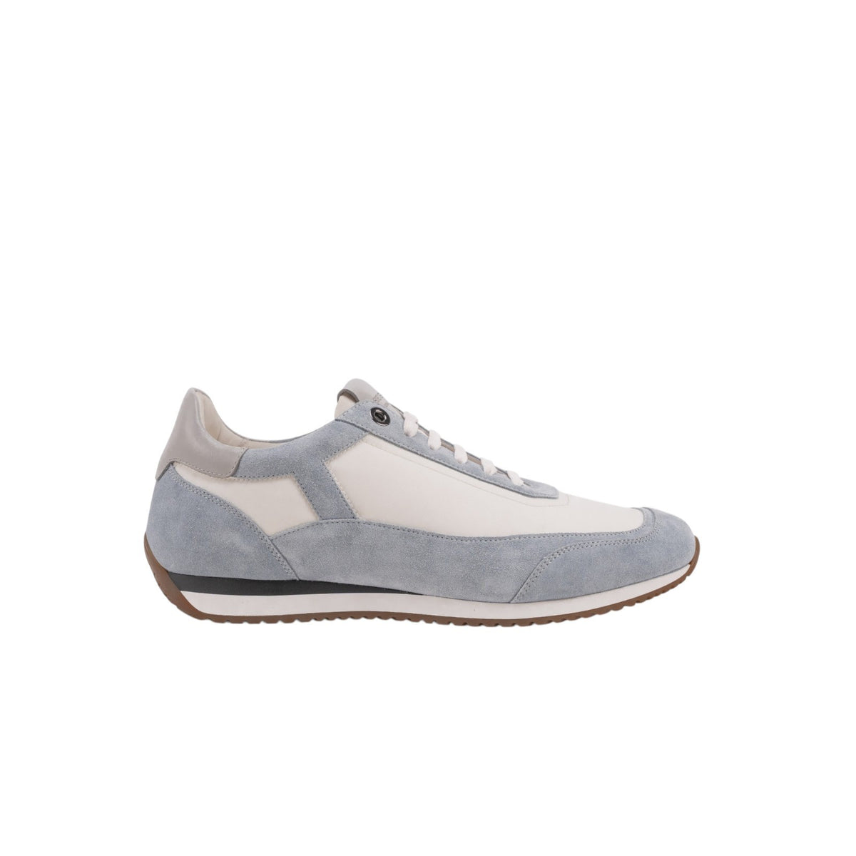 850$ TESTONI "Modena" Sneaker Eco-Nylon Suede White Ice 8 UK / 9 US / 42 IT