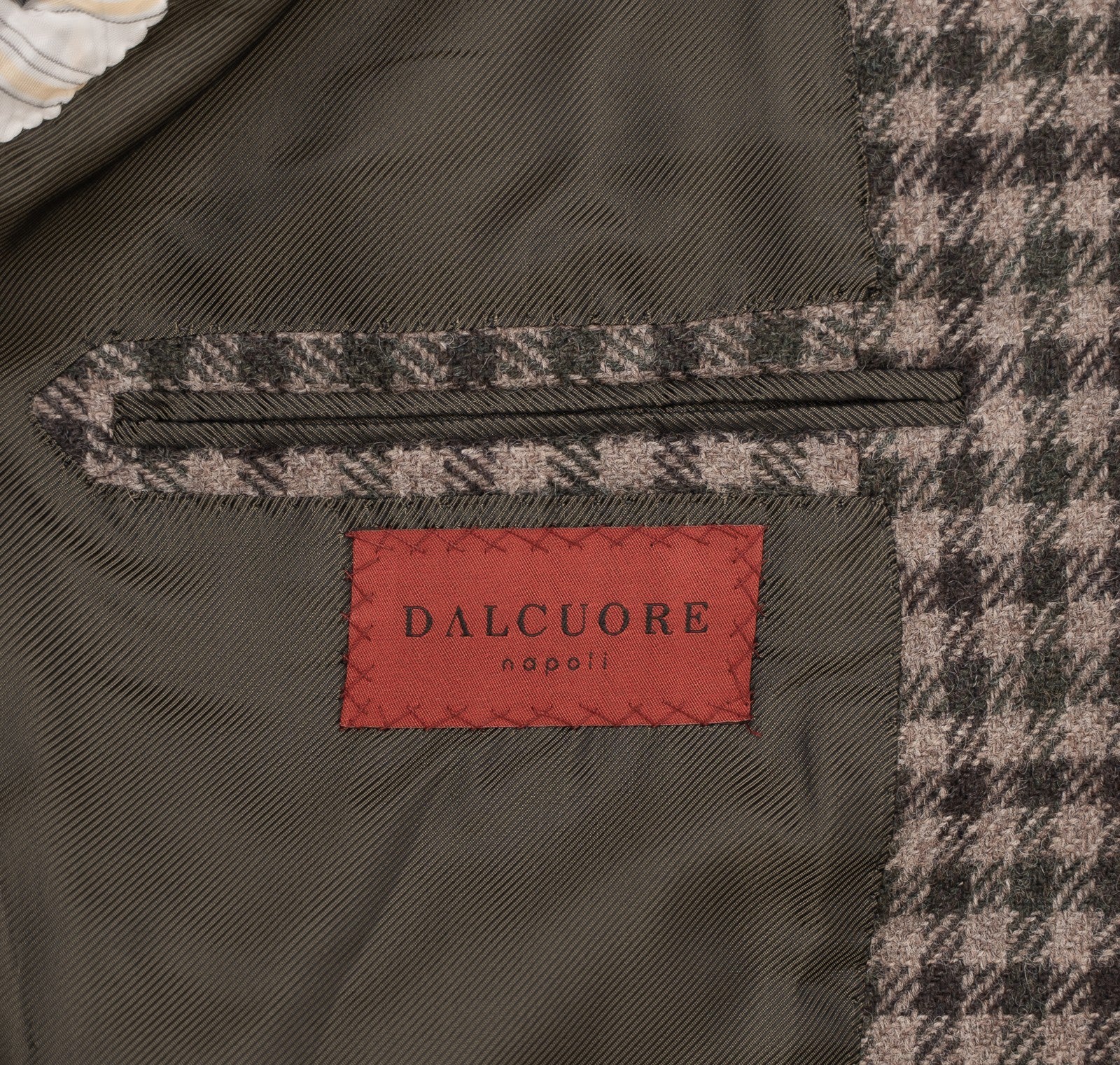 Sartoria DALCUORE NAPOLI Total Hand-Sewn Jacket Sport Coat Flannel Wool Mud