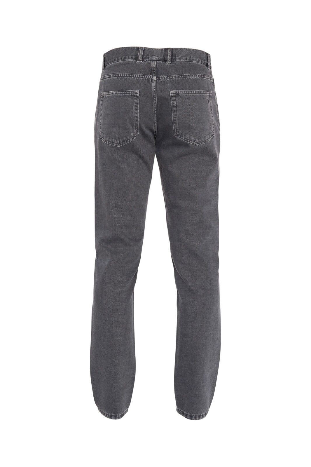 690$ ISAIA "Barchetta Denim" Trouser Pant Drill Dyed Cotton Gray  34 US / 50 EU
