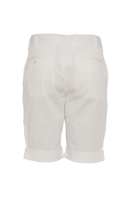 650$ ISAIA NAPOLI White 5 Pockets Chino Sport Short Pant Cotton Made in Italy