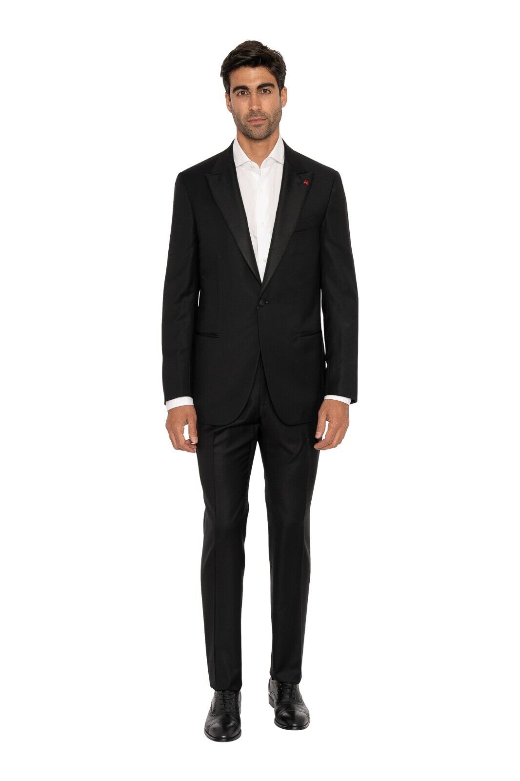 $5800 ISAIA NAPOLI "Aquaspider" Black Tuxedo Smoking Suit Wool 48 US / 58 EU 8L
