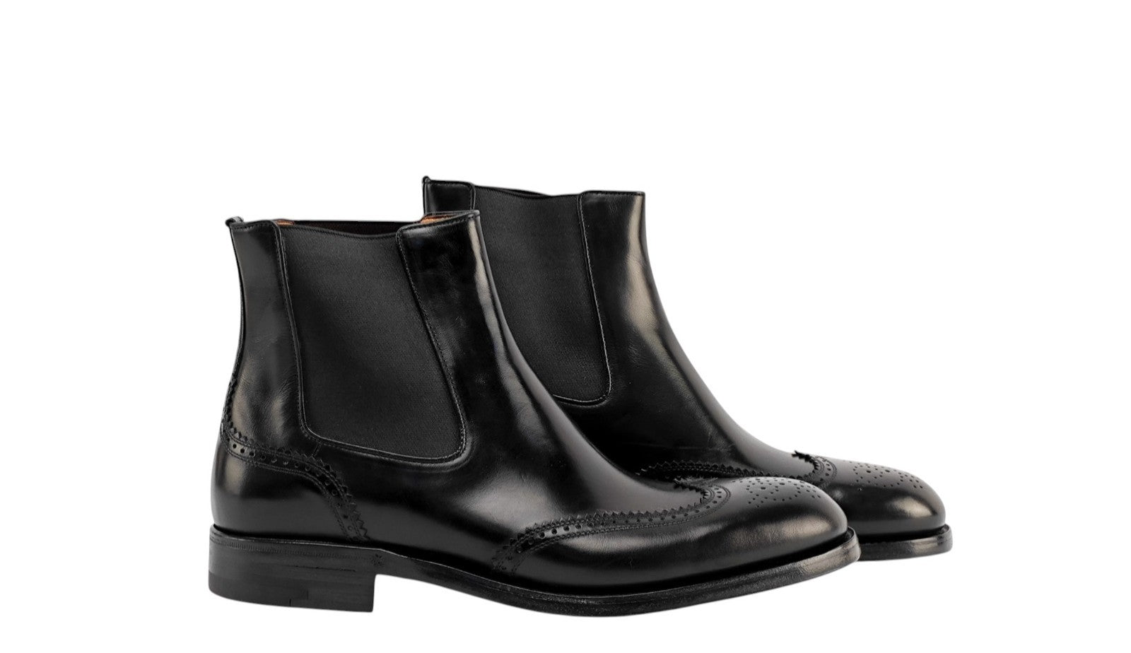 1650$ TESTONI Chelsea Boot Goodyear Welted Black Calf 8 UK / 9 US / 42 IT