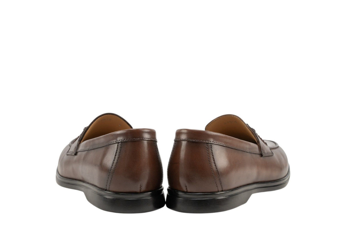 1250$ TESTONI "Portofino" Loafer Antique Brown Calf Cider 8 UK / 9 US / 42 IT