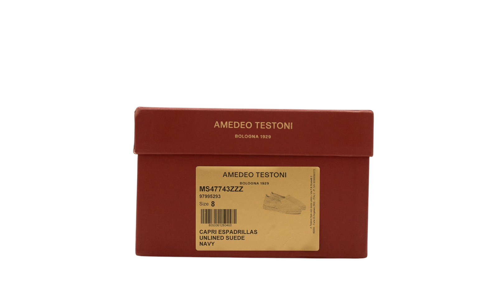 750$ TESTONI Espadrillas "Capri" Shoes Unlined Navy 8 UK / 9 US / 42 IT