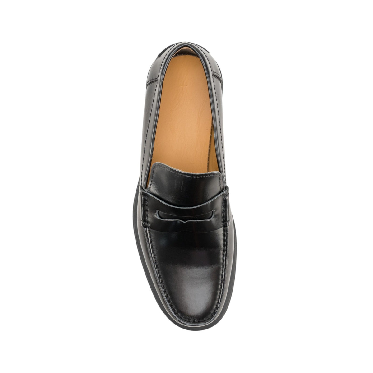 1050$ TESTONI "Mocs" Penny Loafer Shoes Calf Black 8 UK / 9 US / 42 IT