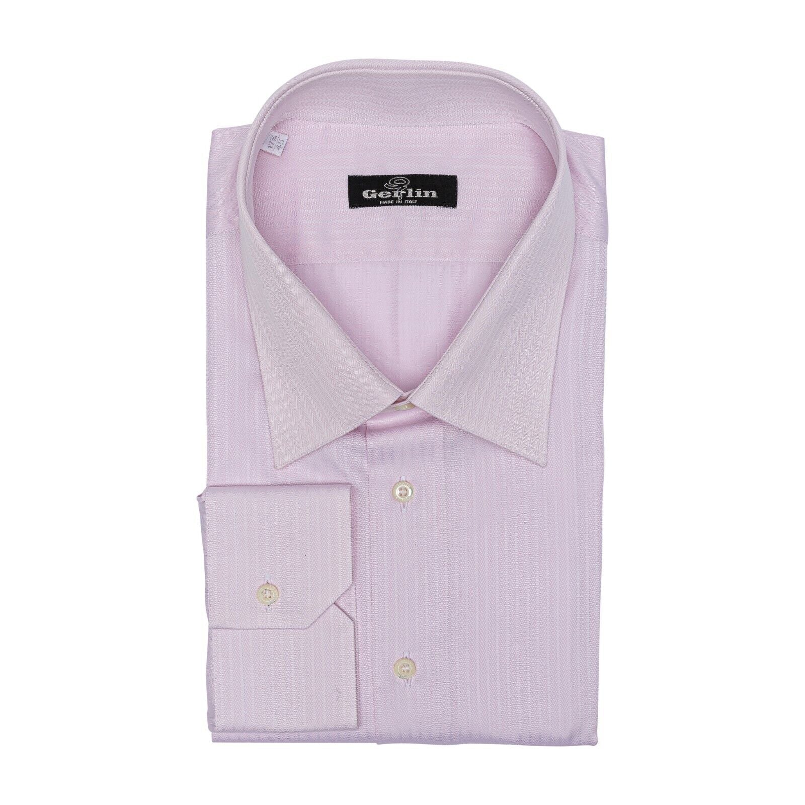 690$ LUXURY GERLIN Shirt Jacquard Light Pink ALUMO Cotton 1L BIJAN