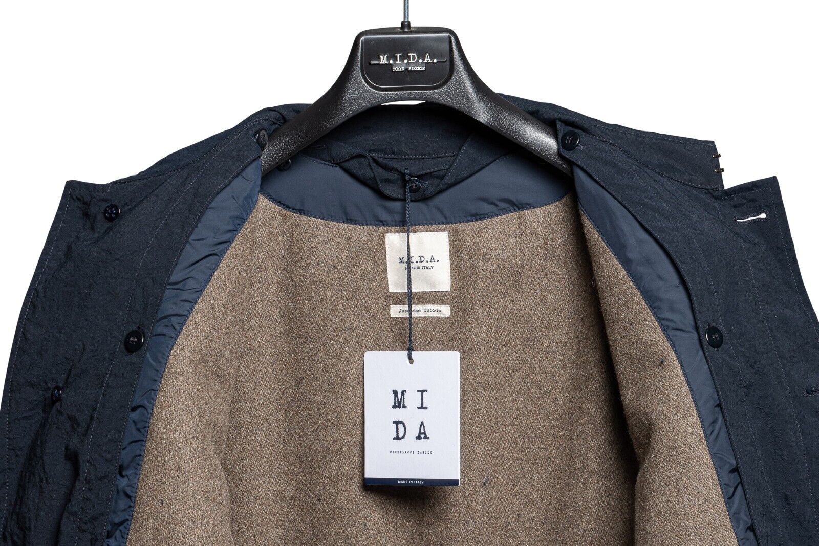 750$ MI.DA TOKYO-FIRENZE Trench Coat Japan Fabric Water Repellent 38 US / 48 EU