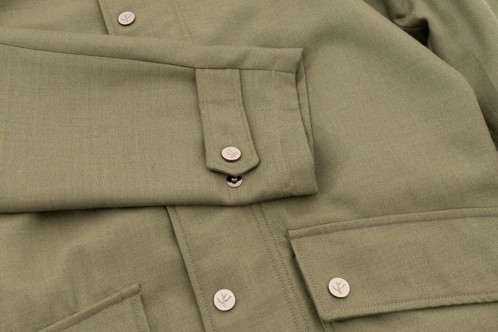 $3900 ISAIA NAPOLI Green Hood Parka Belted Coat Wool Cashmere 38 US / 48 EU