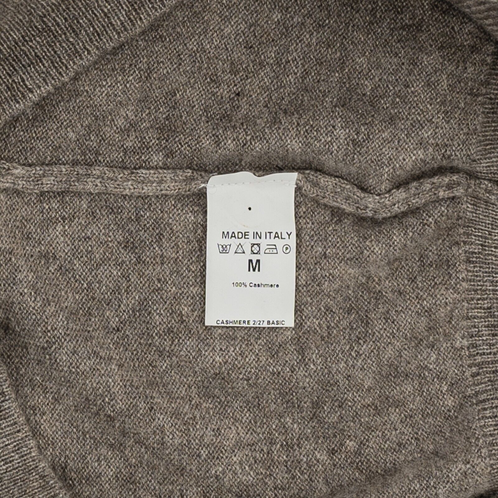 1600$ ISAIA NAPOLI Dove Gray Knit Sweater Turtleneck 100% Cashmere Size M