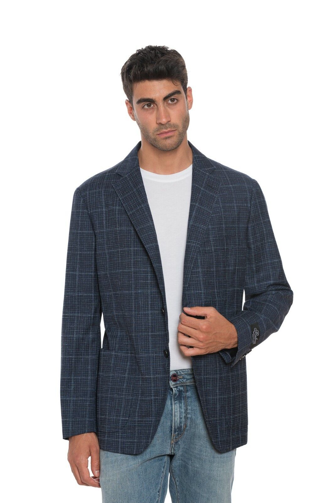 $2200 BELVEST Jacket Blue Wool Cotton Linen 44 US / 54 EU Drop 7R JACKETINTHEBOX
