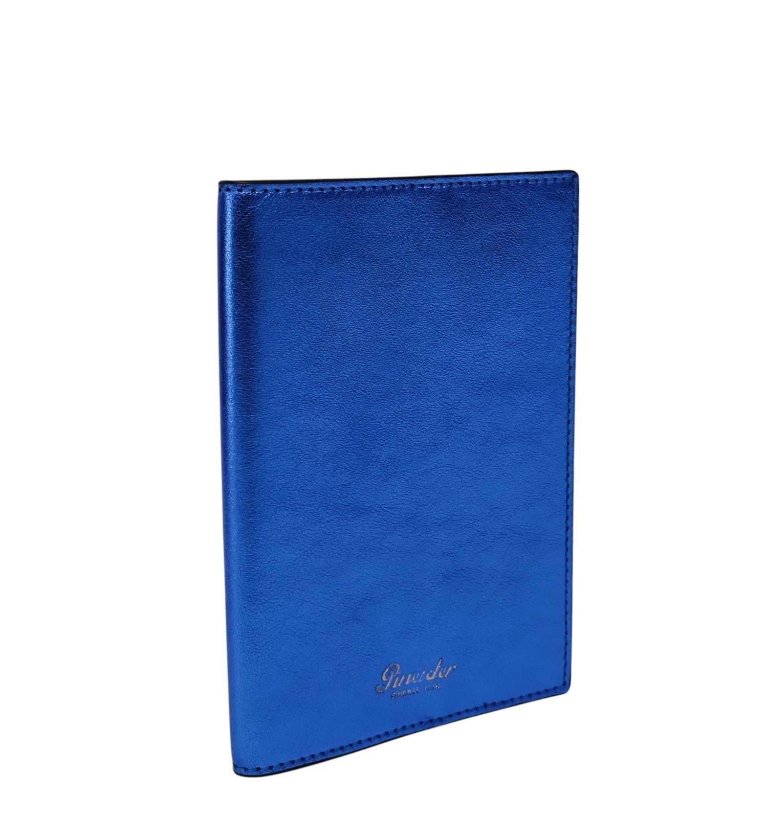 220$ PINEIDER FIRENZE 1774 "Metro Smooth" Passport Holder Calf Laminated Blue