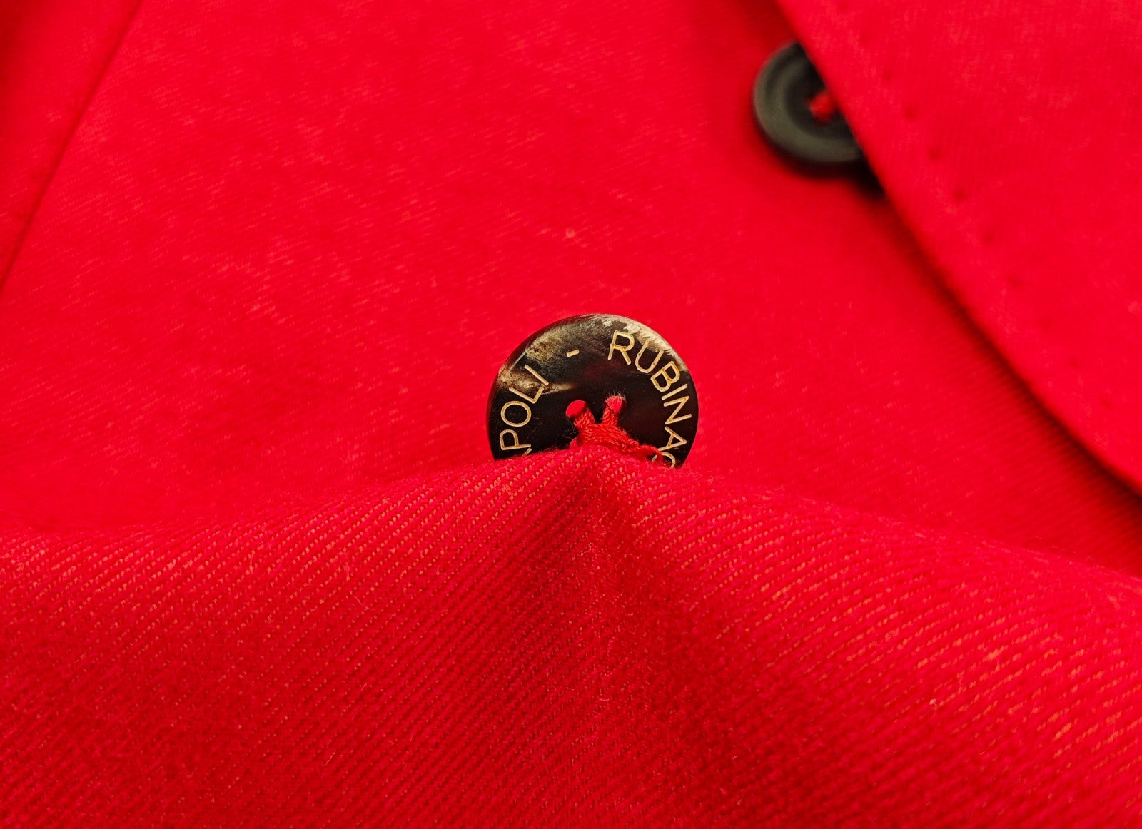 $2200 RUBINACCI NAPOLI Red Double Breasted Jacket Soft Cashmere 44 US / 54 EU