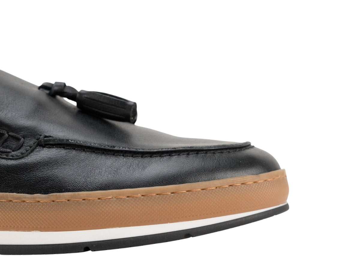 700$ TESTONI Sneaker Shoes Slip-On Lux Calf Black 8 UK / 9 US / 42 IT