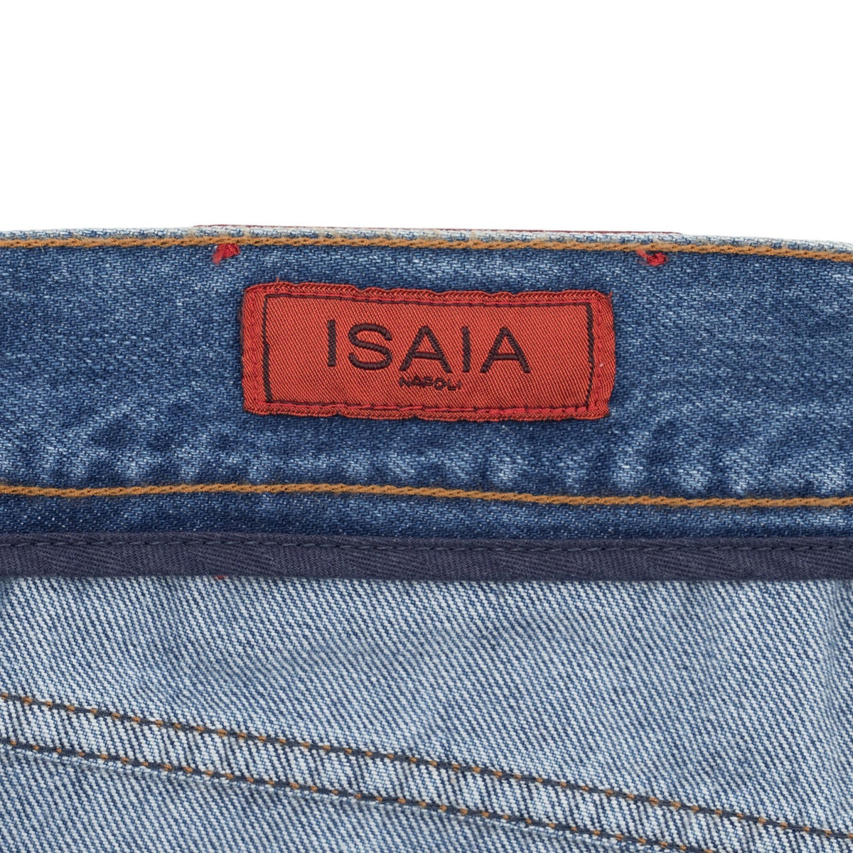 795$ ISAIA NAPOLI Blue Denim Jeans Pant Cotton Regular Straight Fit 38 US 54 EU