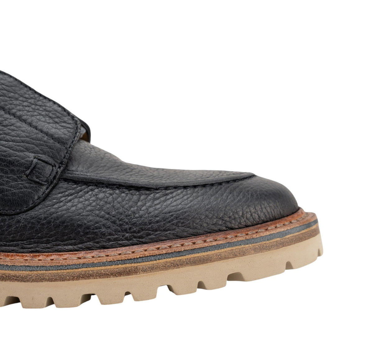900$ TESTONI Ferrara Boat Loafer Shoes Deer Blue Navy 8 UK / 9 US / 42 IT
