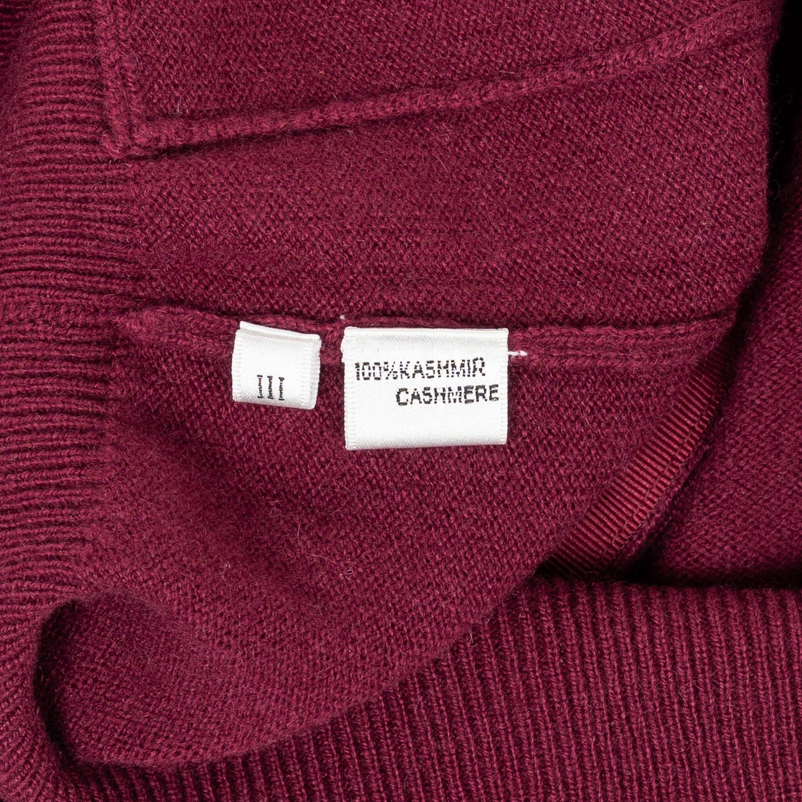 590$ RUBINACCI NAPOLI Burgundy Cardigan Vest Gilet 100% Soft Cashmere Size S