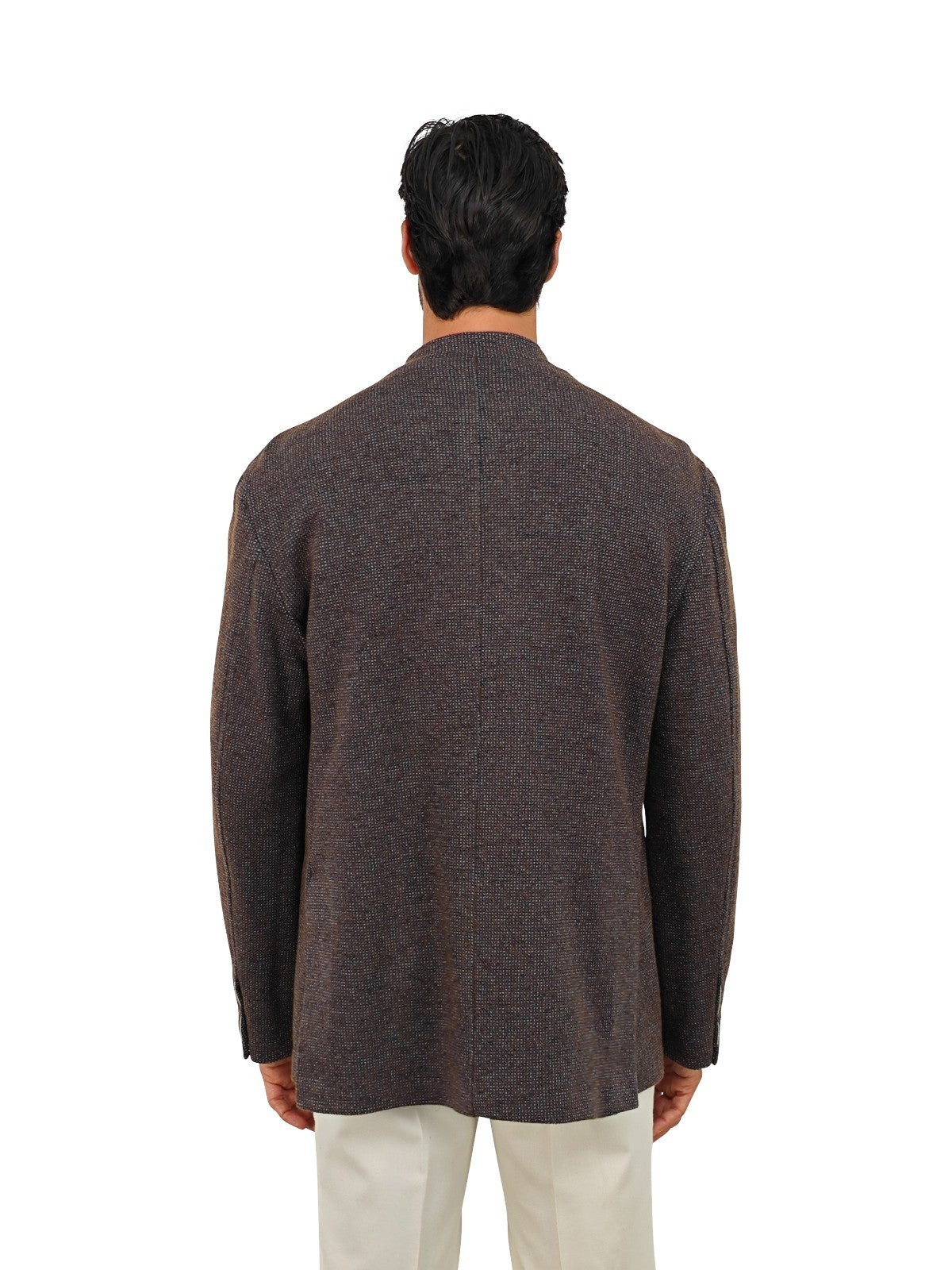 $1940 RUBINACCI NAPOLI Brown Sahariana Guru Jacket Wool / Cotton 44 US / 54 EU