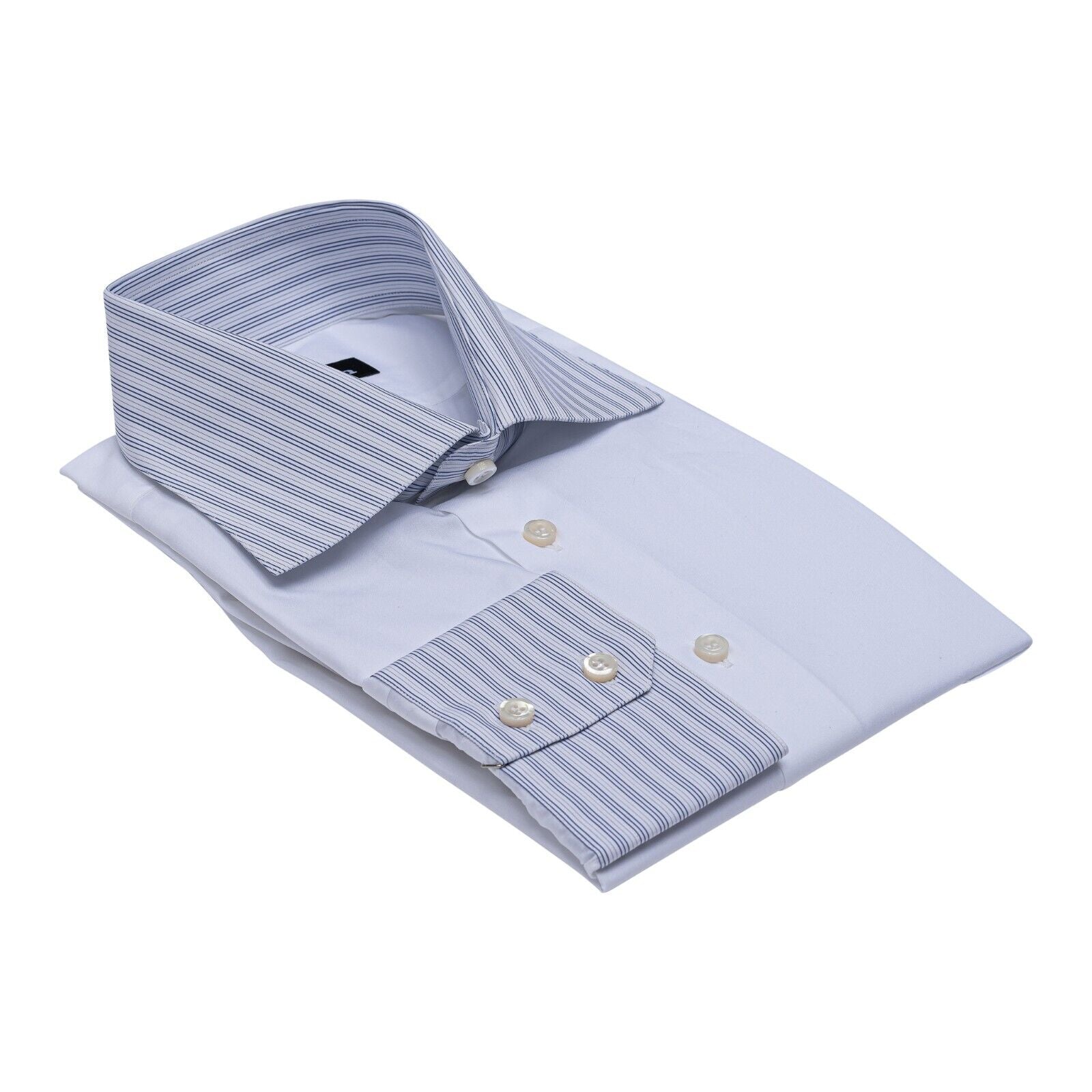 690$ ITALIAN LUXURY GERLIN Shirt White Fine Cotton 1I ZILLI