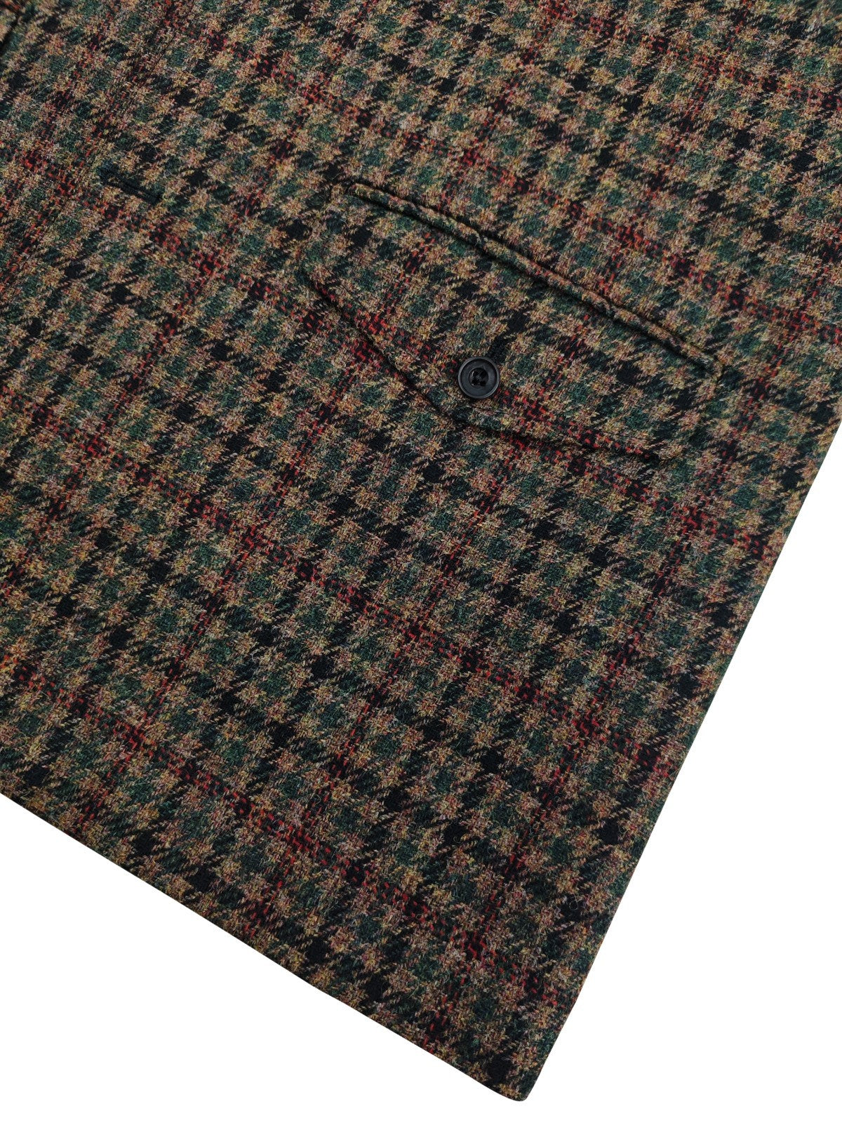 $1690 RUBINACCI NAPOLI "Stefano" Green Brown Checks Guru Sahariana Jacket Wool