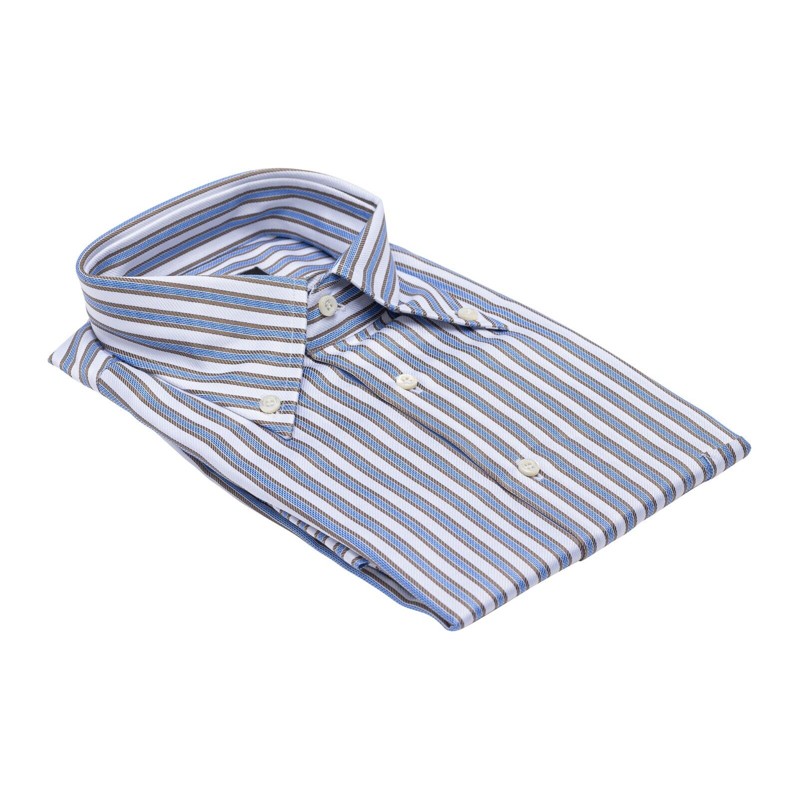 690$ LUXURY GERLIN Shirt POINT COLLAR Twill Cotton 15.5 - 39 10P BIJAN