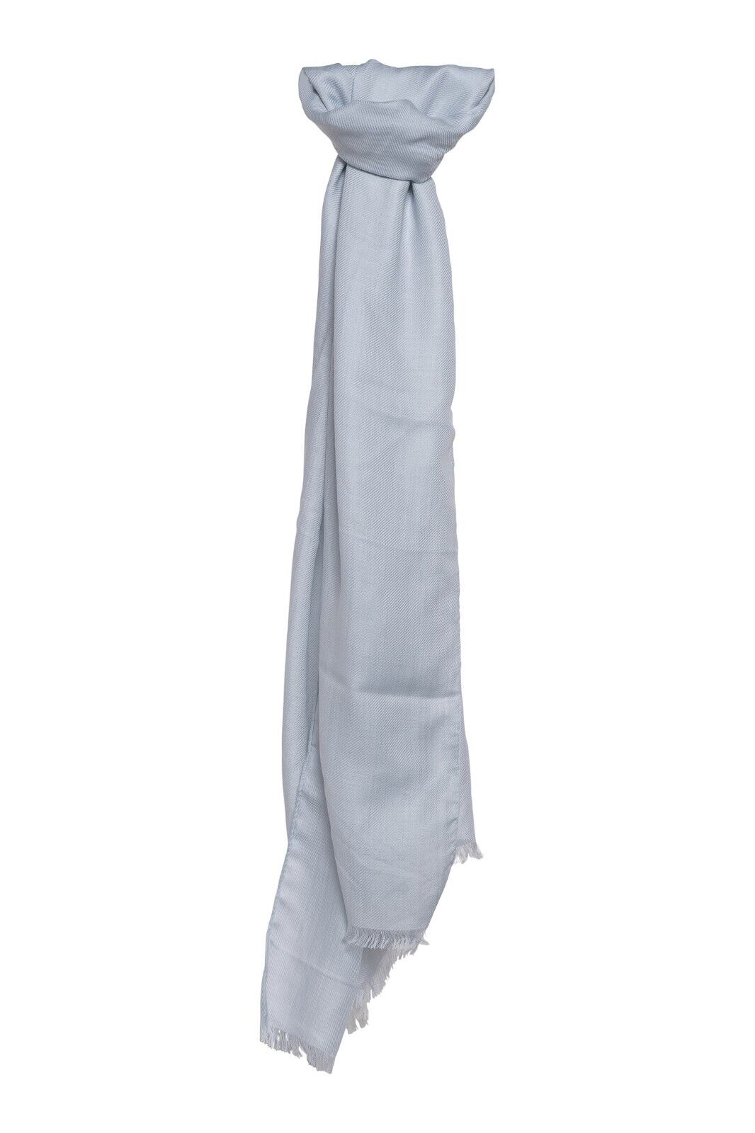 650$ Luxury UMBERTO BILANCIONI Stole Scarf ICE Blu Cashmere / Silk Made in Italy