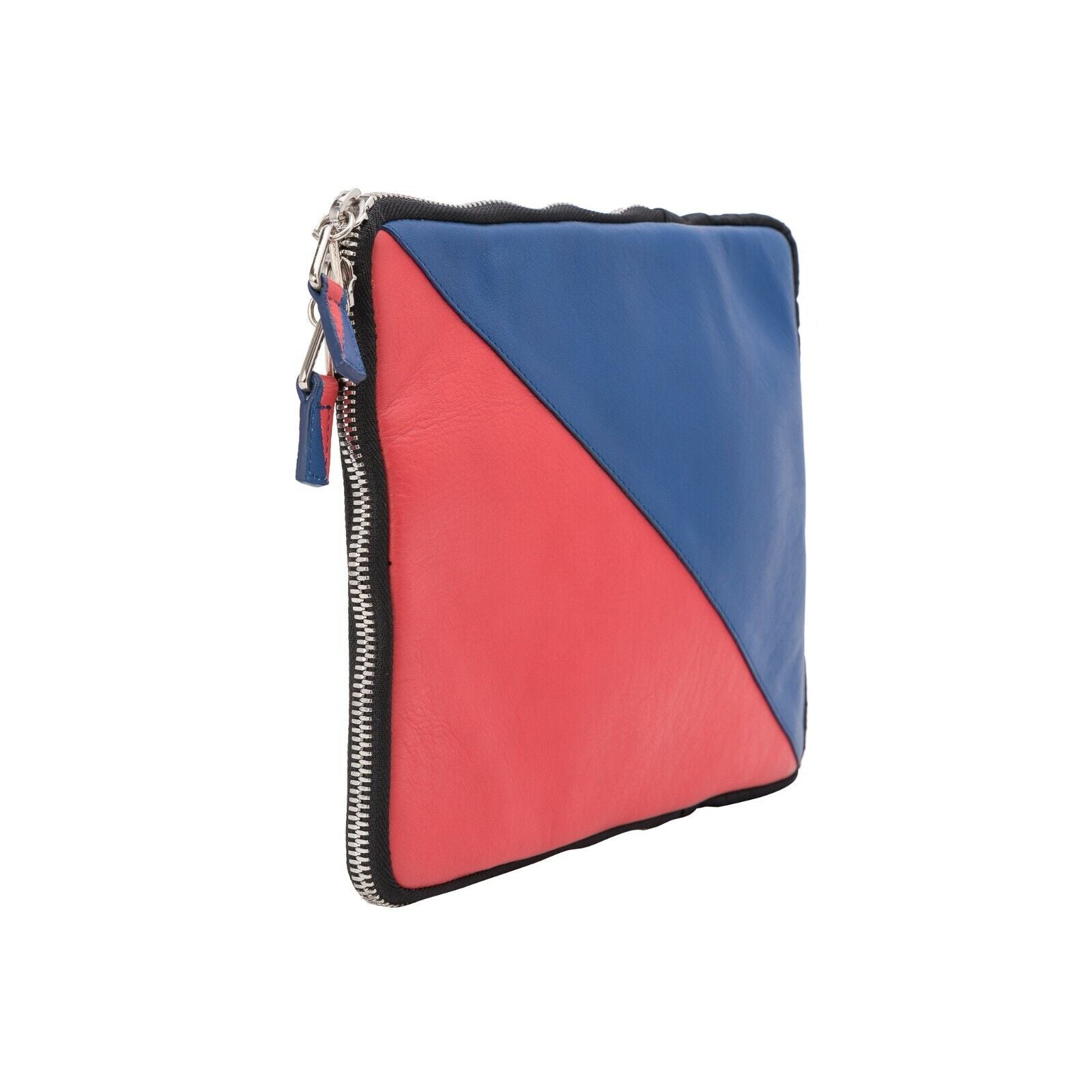 $149 Testoni Bologna Calf + Fabric Pochette + Detachable Shoulder Strap