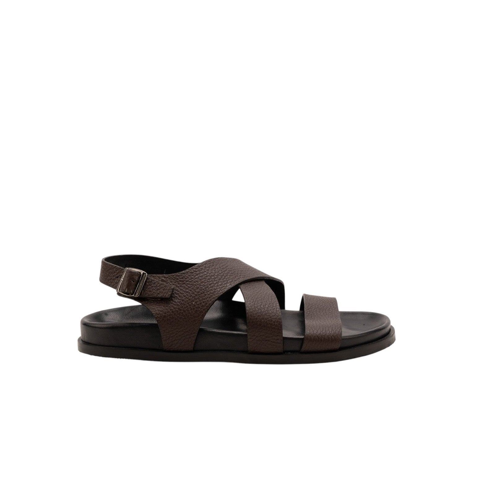 650$ TESTONI Filicudi Sandal Deer Cigar + Dark Metal 8 UK - 9 US - 42 IT
