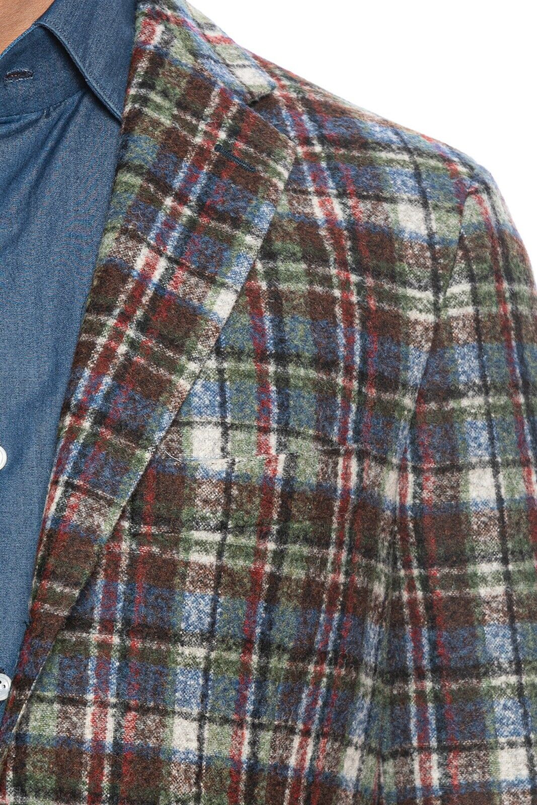 $2240 BELVEST Check Baby Alpaca Sport Jacket 42 US / 52 EU Drop 7R F/W 2018