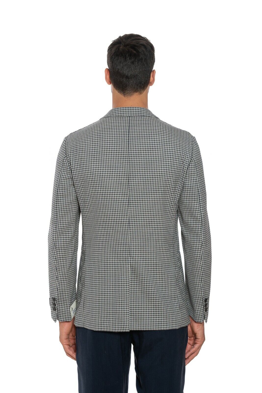 1700$ BELVEST Summer Jacket Medallion Ultra Light Wool Gray / Blue Drop 8 Slim