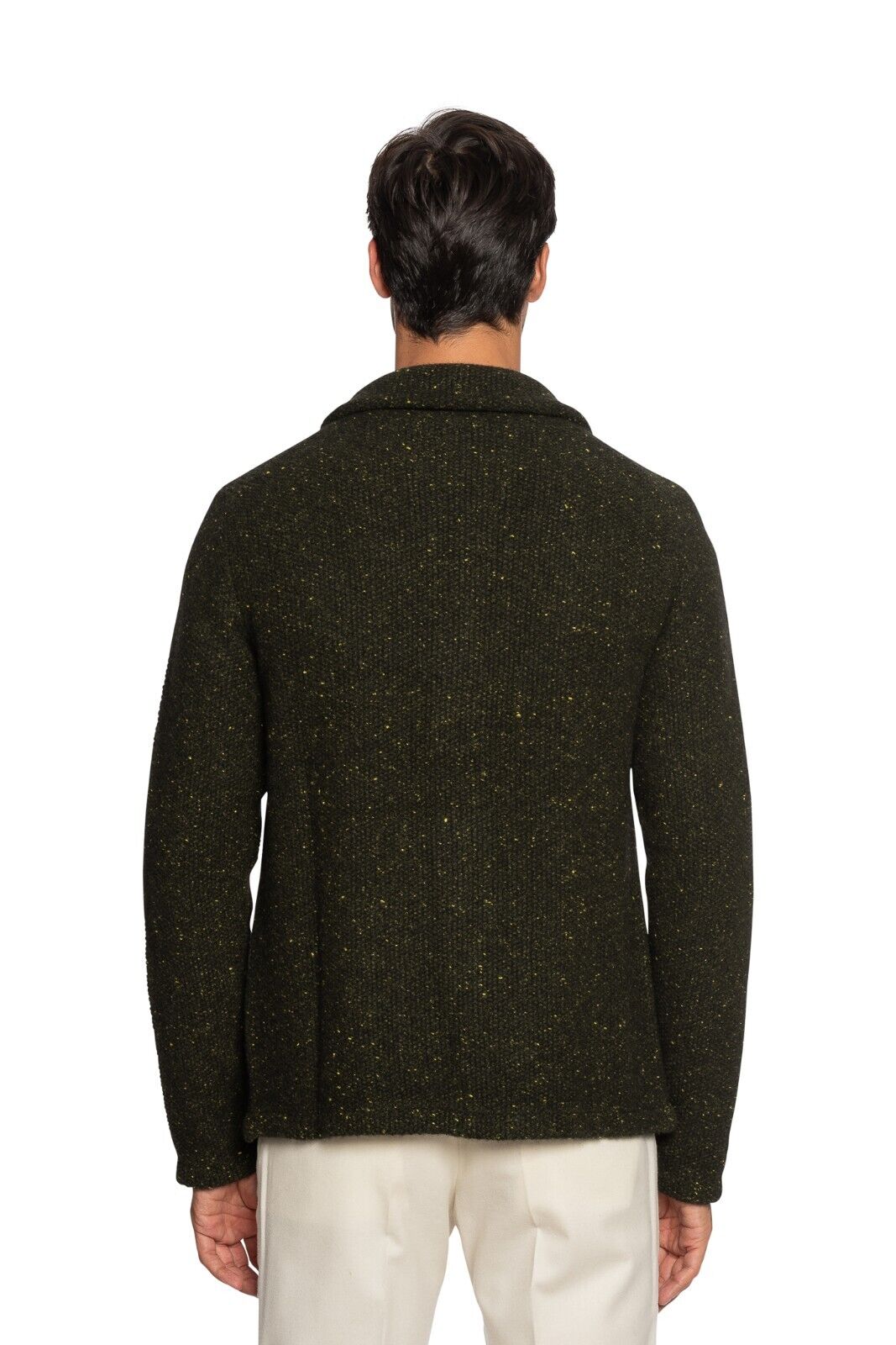 $1600 FEDELI CASHMERE Cardigan Thick 100% Cashmere Harris Tweed 40 US / 50 EU