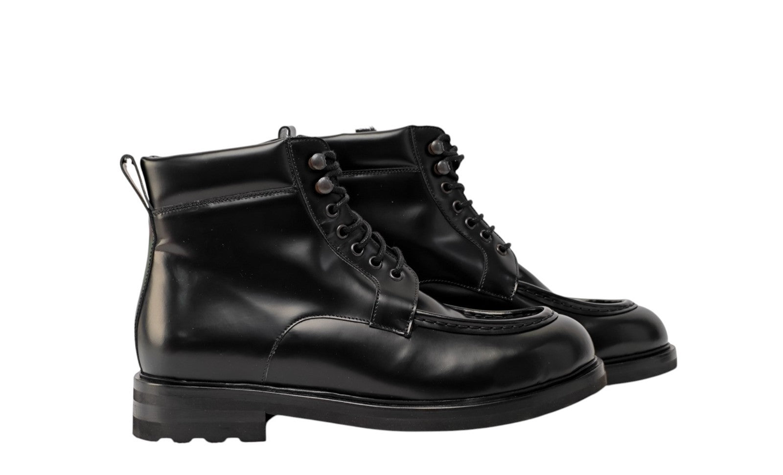 1550$ TESTONI Combat Boot Shoes Brush Off Calf / Fur Lining 8 UK / 9 US / 42 IT