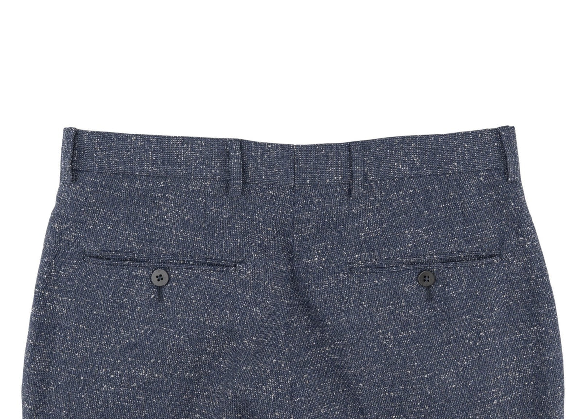 $6300 ISAIA NAPOLI "Capri" Blue Suit Bouclè Linen / Cotton 36 US / 46 EU 8R