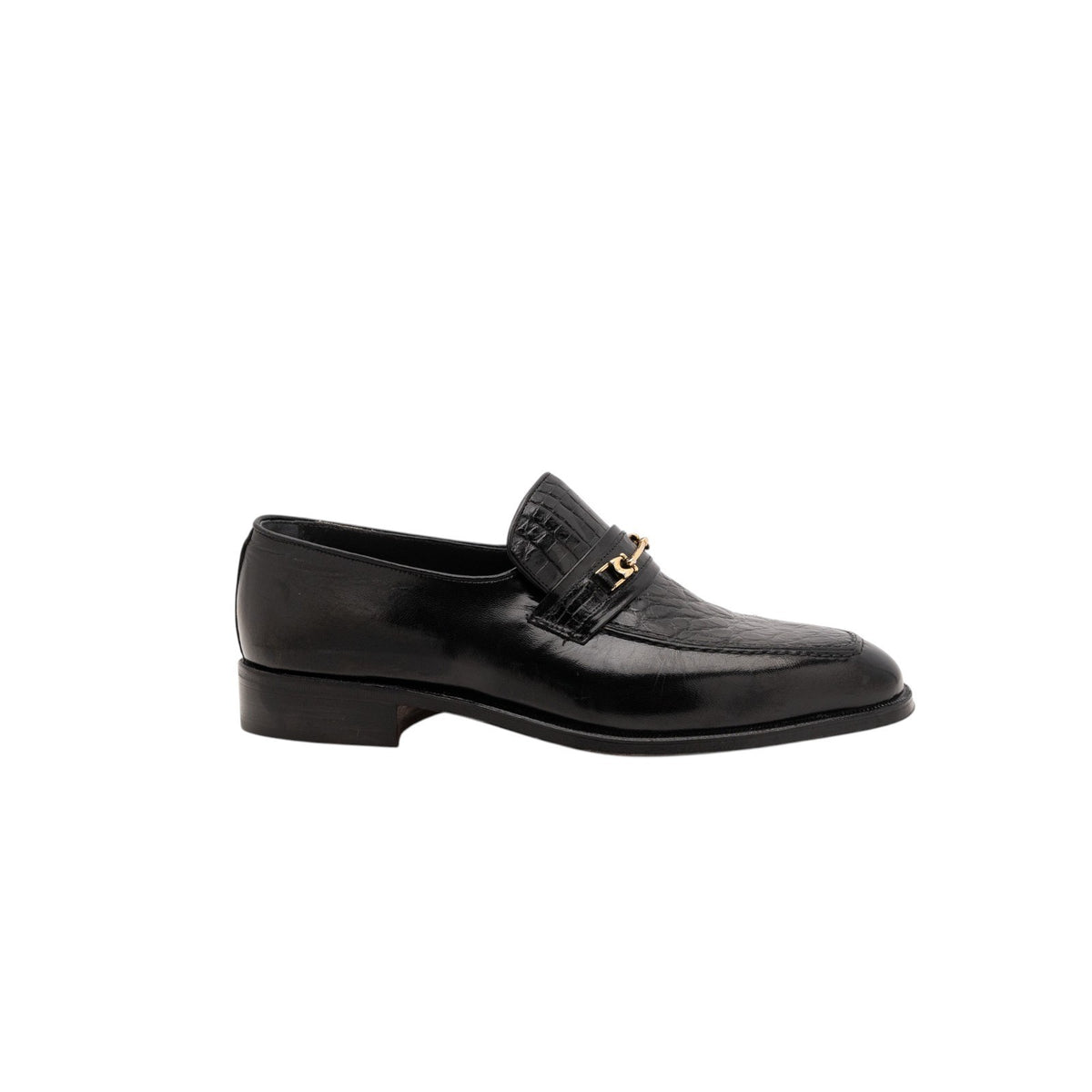 2500$ CORTINA Loafers Shoes Black Alligator Leather 6.5 UK / 7.5 US / 40.5 IT