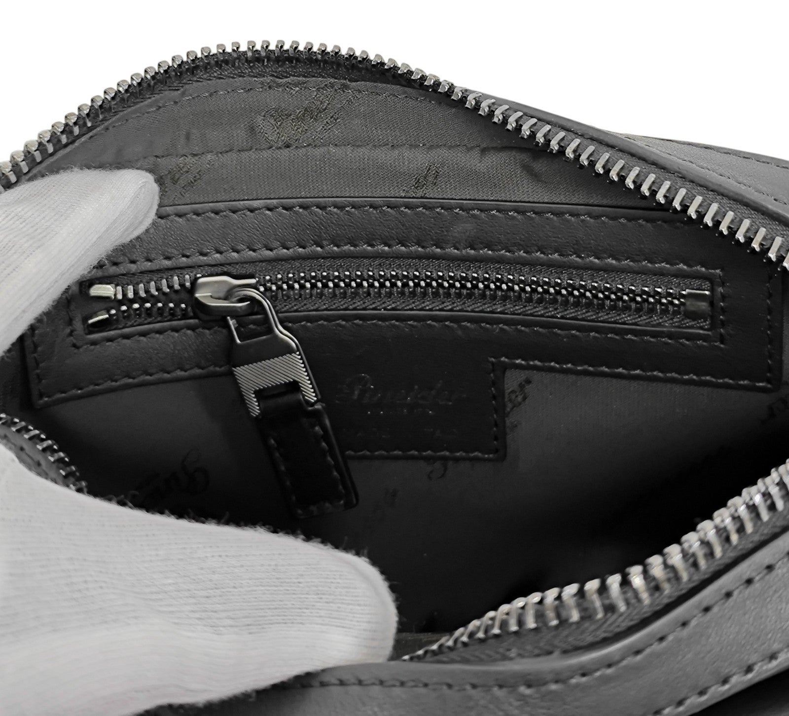 1070$ PINEIDER FIRENZE 1774 "Metro Smooth" Bumbag Belt Bag Calf Black
