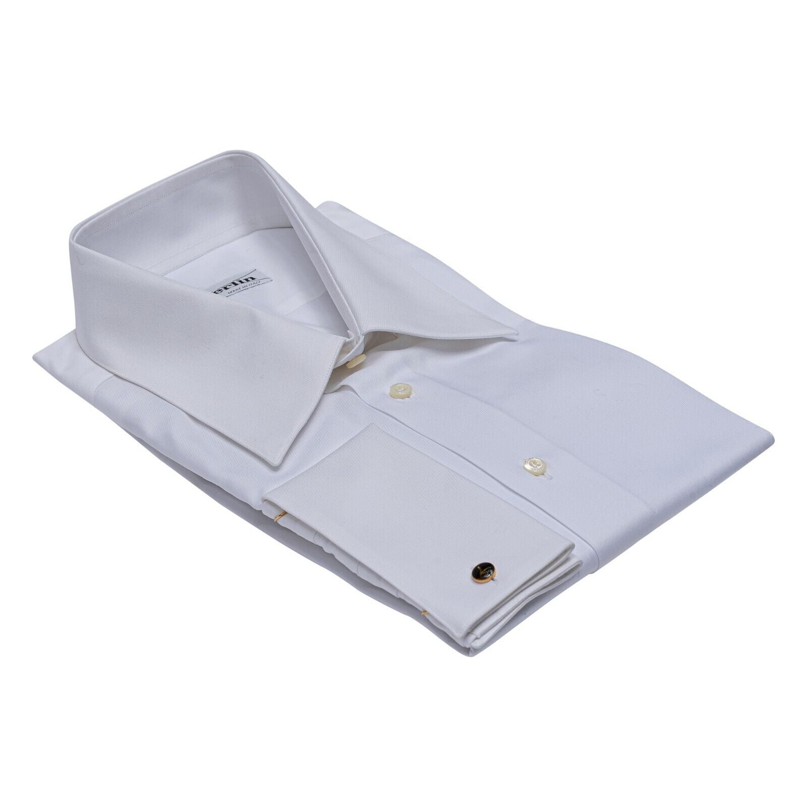 690$ LUXURY GERLIN Shirt White ALUMO Cotton  2O ZILLI
