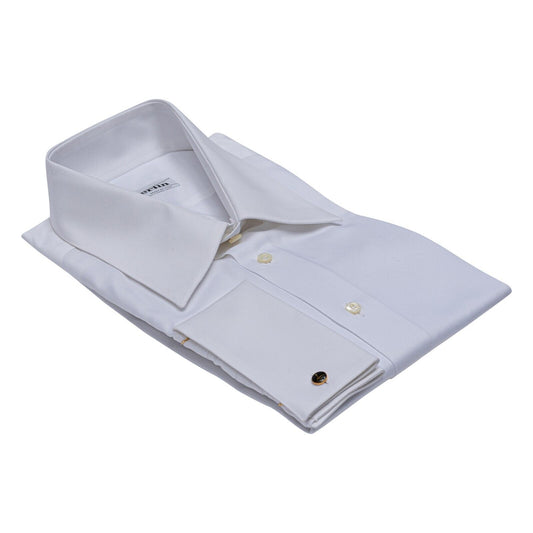 690$ LUXURY GERLIN Shirt White ALUMO Cotton 2O ZILLI