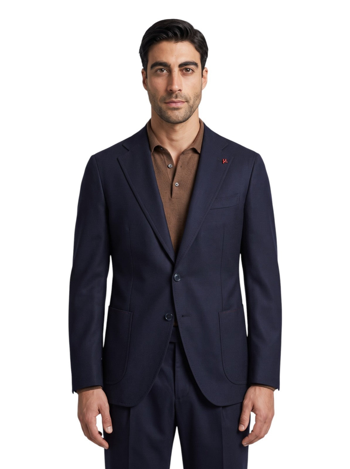 $6600 ISAIA NAPOLI "Domenico" Blue Navy Suit Soft Wool 38 US / 48 EU 7R