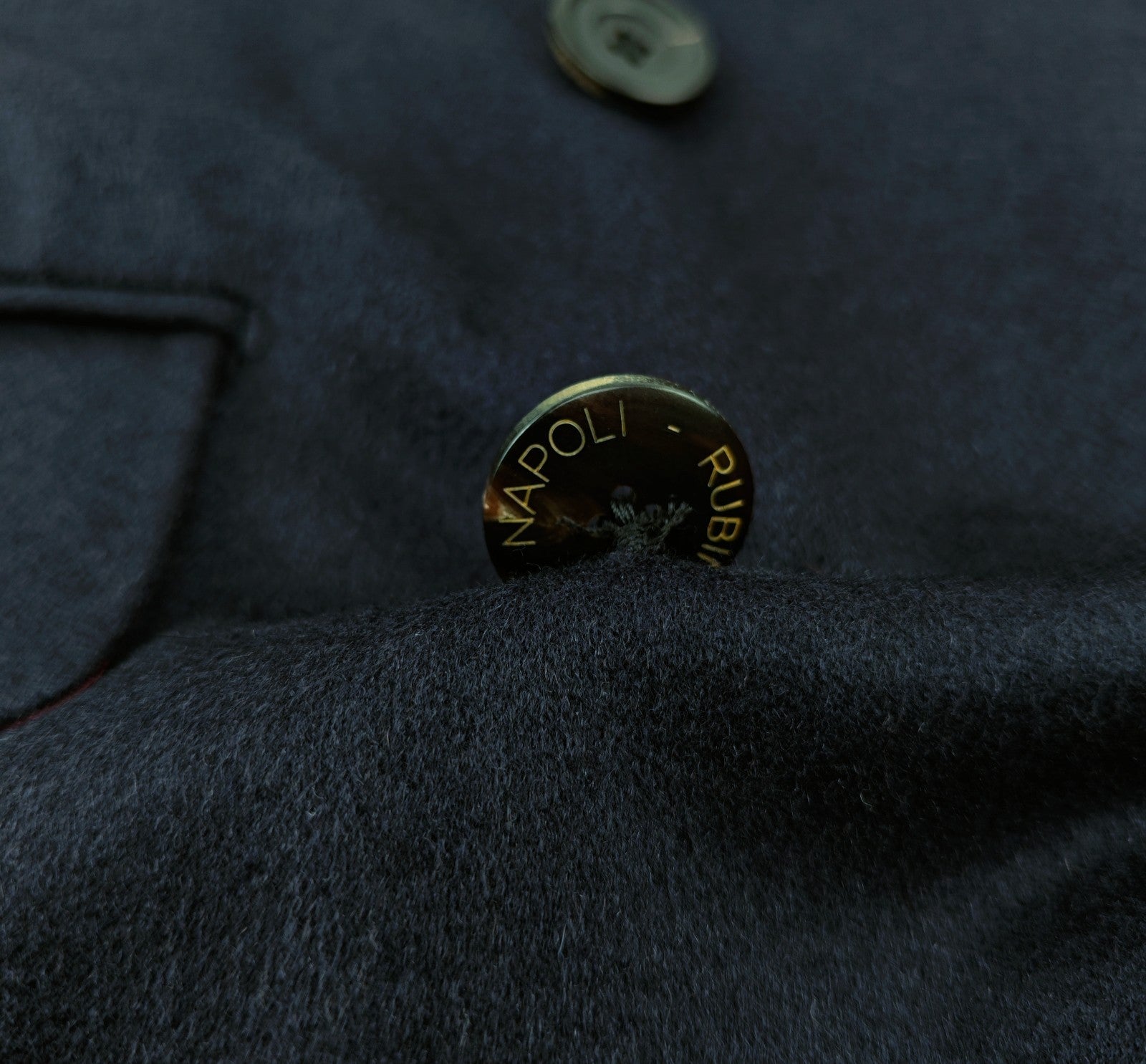 $3400 RUBINACCI "Skyfall 007" Blu Double Breasted Coat 100% Cashmere 40 US 50 EU