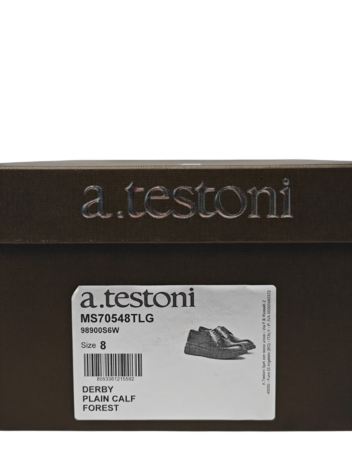 950$ TESTONI Derby Shoes Plain Calf Forest Green 8 UK 9 US 42 IT