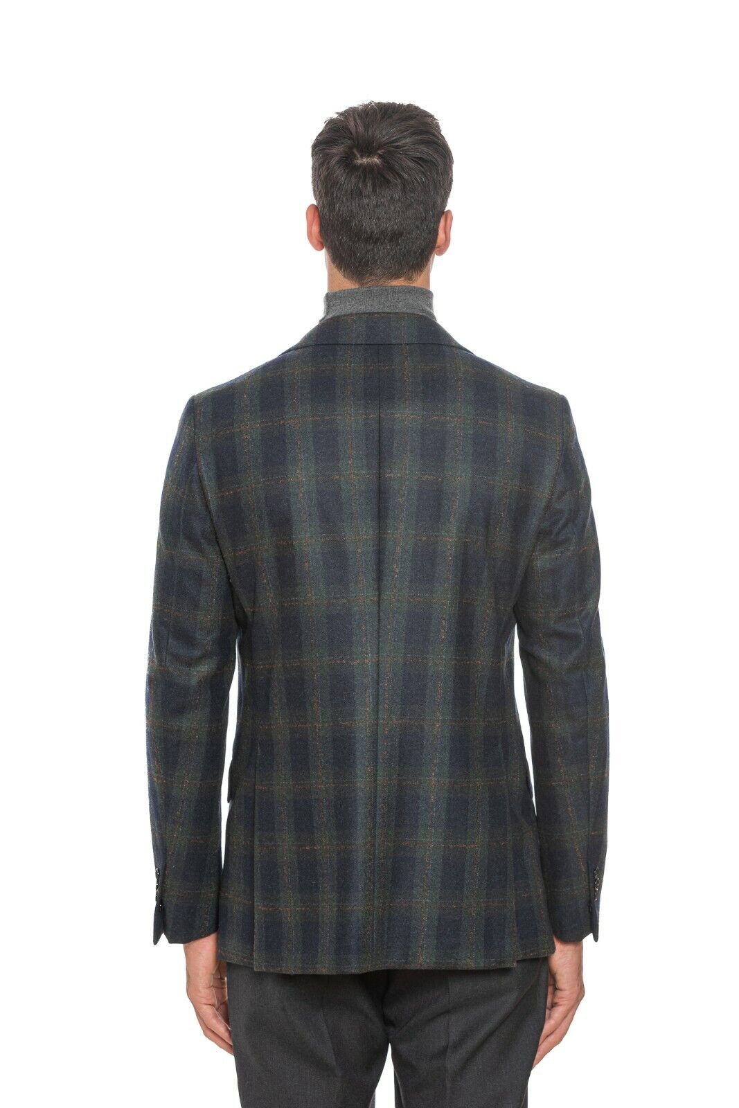 2250$ BELVEST Jacket Flannel Wool 100's Checks 40 US / 50 EU 8R Super Slim Fit
